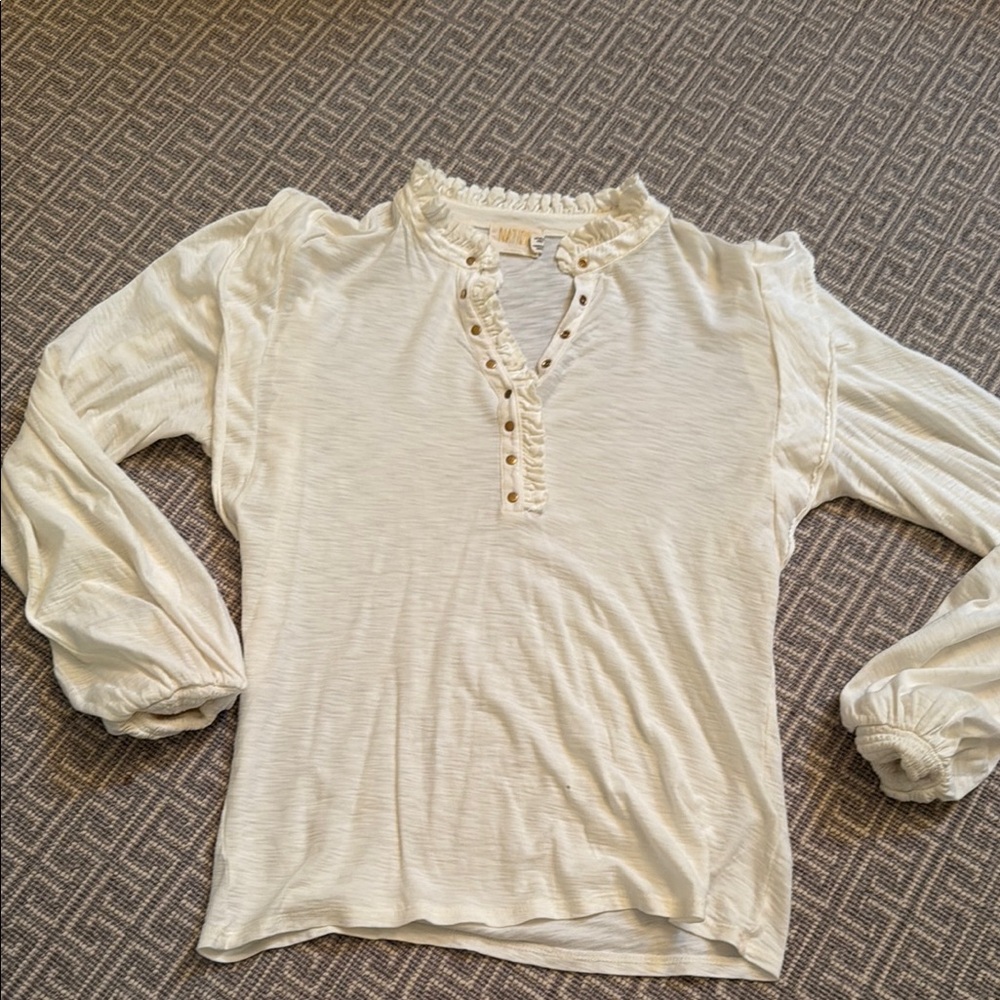 Nation LTD Women's White Long Sleeve Top